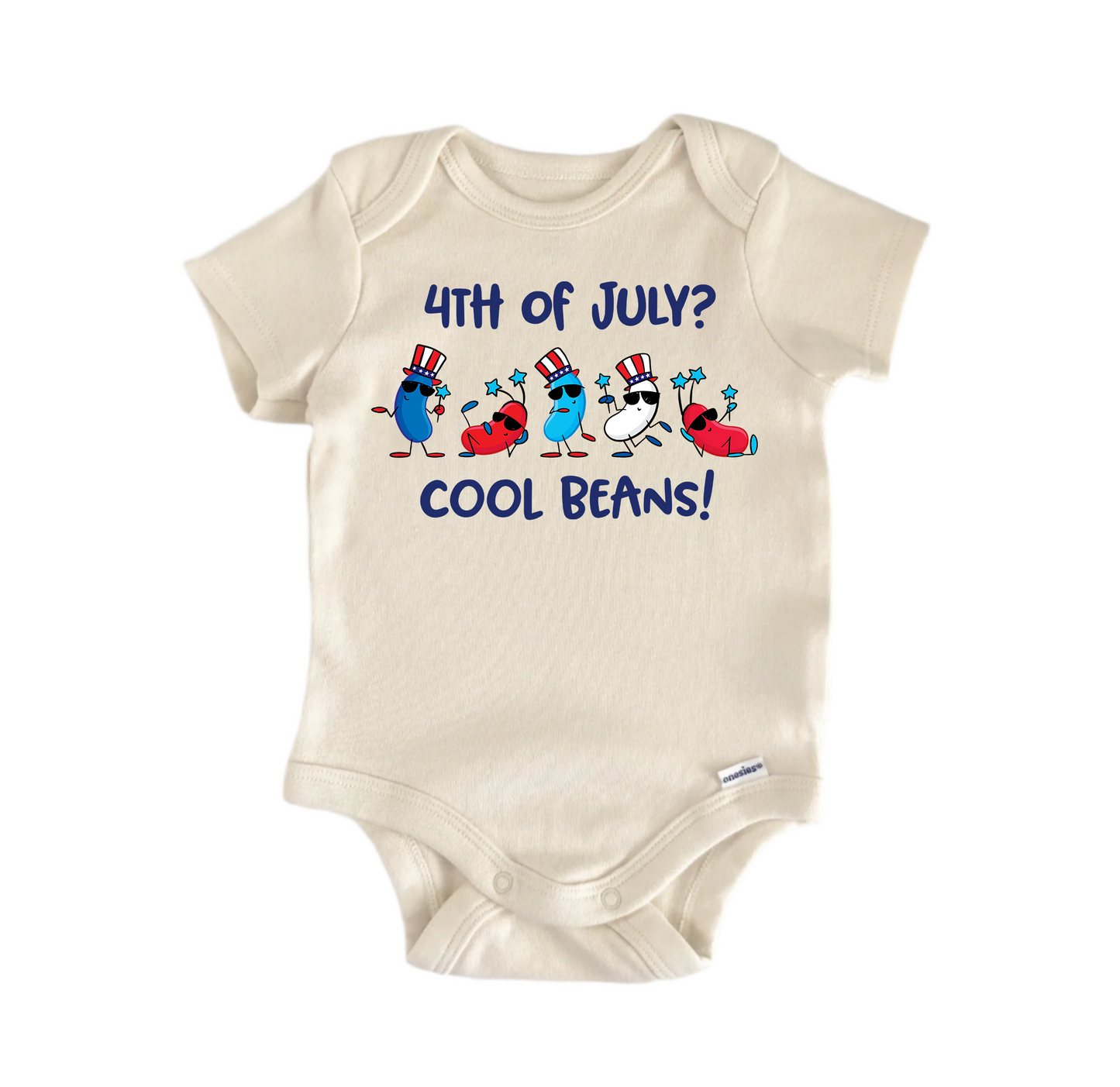 4th Of July Cool Beans Patriotic - Baby Boy Girl Clothes Bodysuit