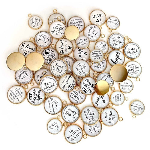 Bulk Assorted Christian and Scripture Charms for Jewelry Making