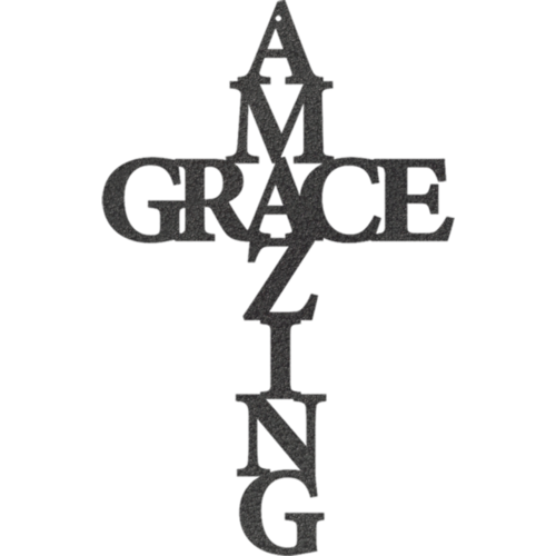 Amazing Grace Cross - Metal Wall Art