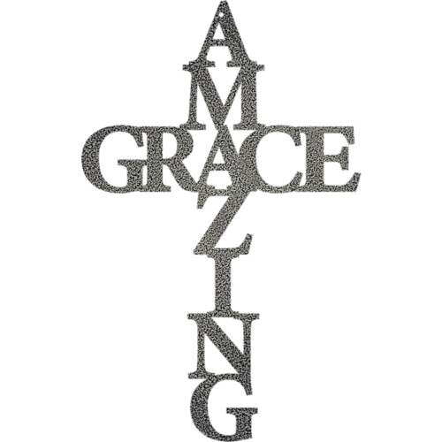 Amazing Grace Cross - Metal Wall Art