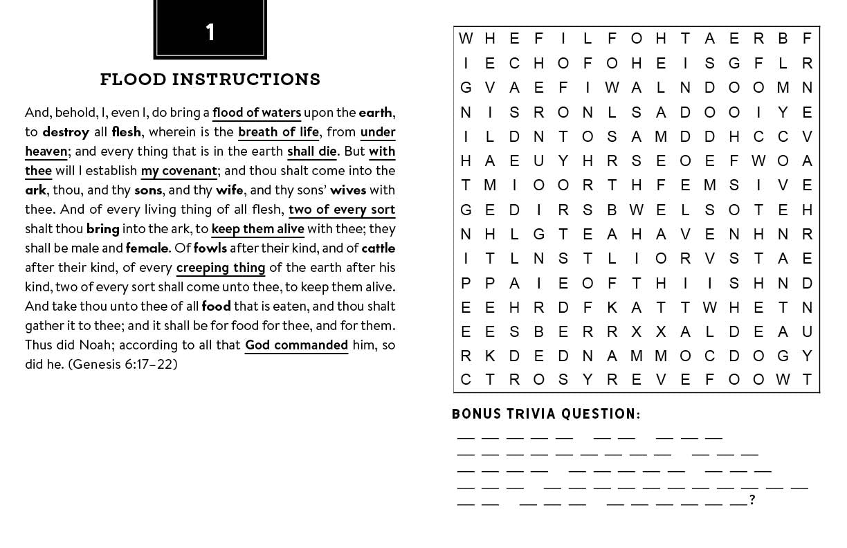 Bonus Trivia Bible Word Searches Large Print