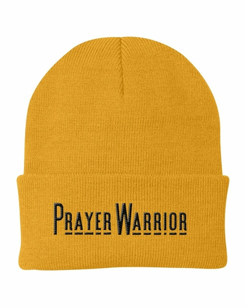 Beanie Knit Hat - Prayer Warrior Embroidered Hat