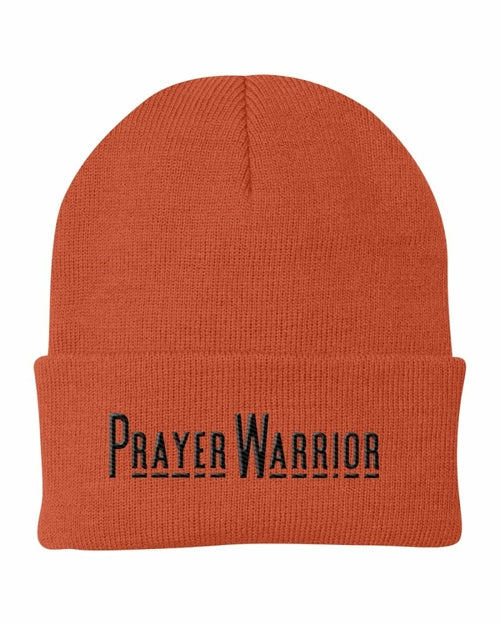 Beanie Knit Hat - Prayer Warrior Embroidered Hat