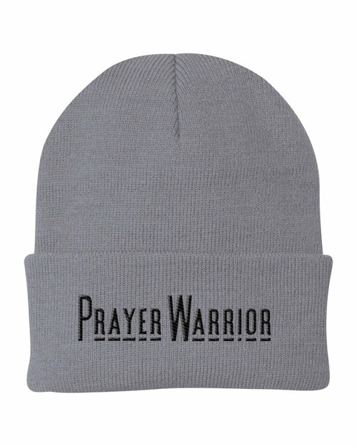 Beanie Knit Hat - Prayer Warrior Embroidered Hat