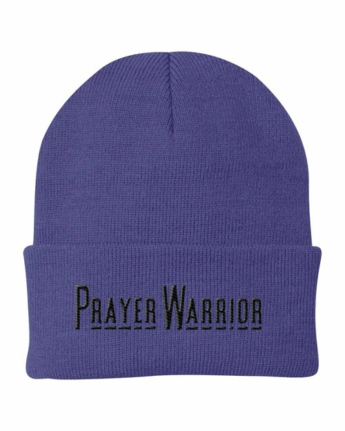 Beanie Knit Hat - Prayer Warrior Embroidered Hat