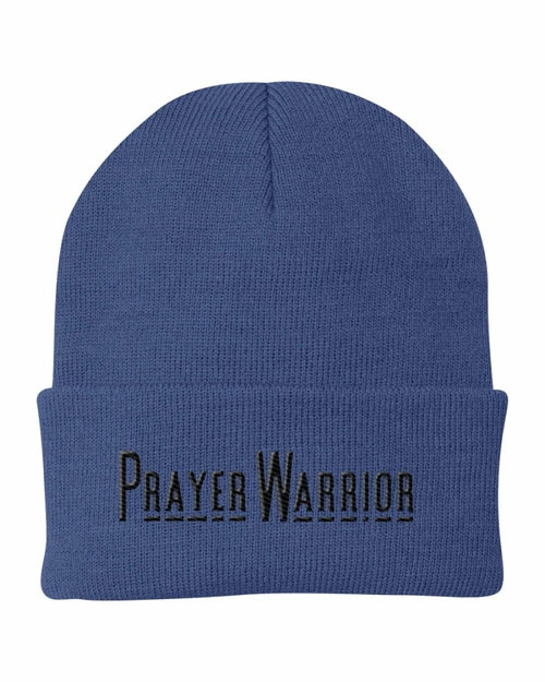 Beanie Knit Hat - Prayer Warrior Embroidered Hat