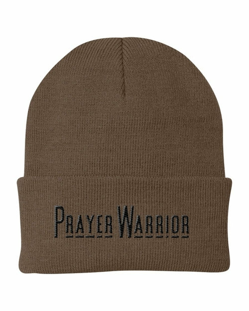Beanie Knit Hat - Prayer Warrior Embroidered Hat