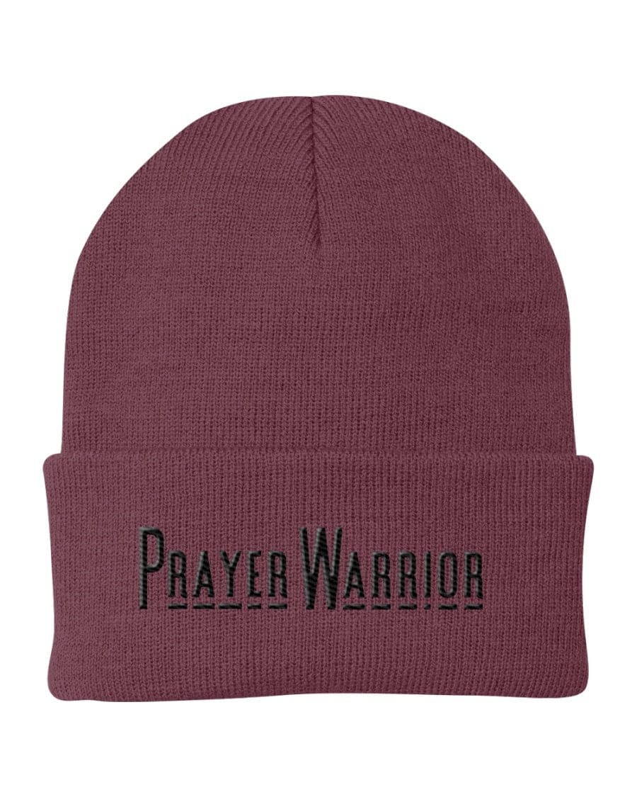 Beanie Knit Hat - Prayer Warrior Embroidered Hat
