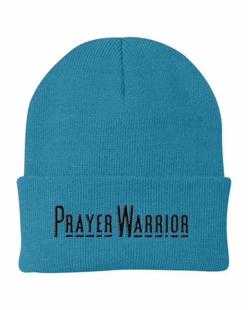 Beanie Knit Hat - Prayer Warrior Embroidered Hat