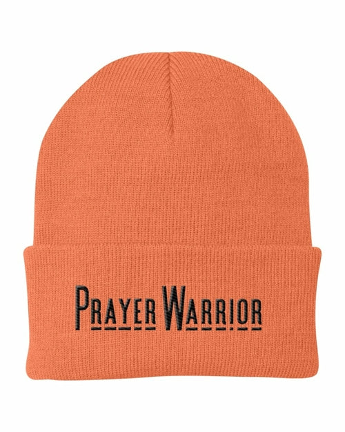Beanie Knit Hat - Prayer Warrior Embroidered Hat