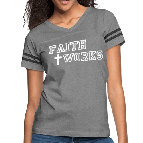 Womens Graphic Vintage Tee - Faith Works Sport T-shirt