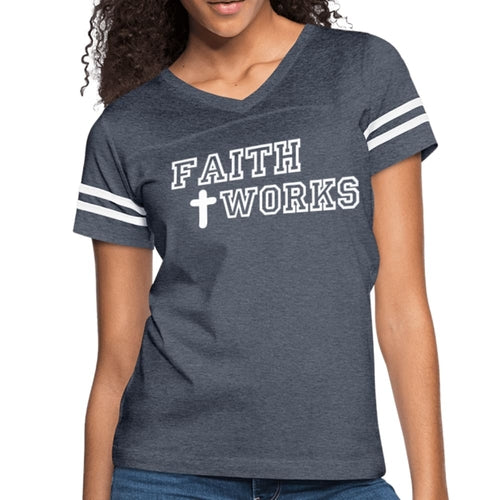 Womens Graphic Vintage Tee - Faith Works Sport T-shirt