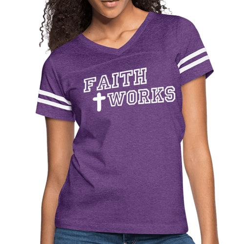 Womens Graphic Vintage Tee - Faith Works Sport T-shirt
