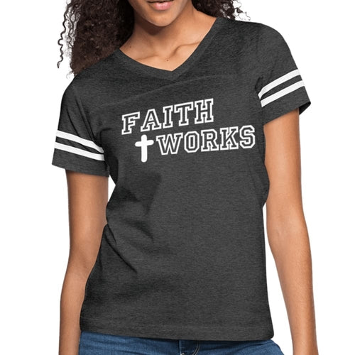 Womens Graphic Vintage Tee - Faith Works Sport T-shirt