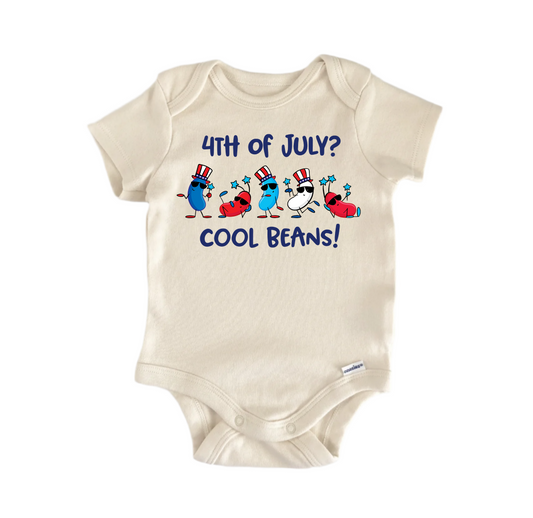 4th Of July Cool Beans Patriotic -  Baby Boy Girl Clothes Bodysuit
