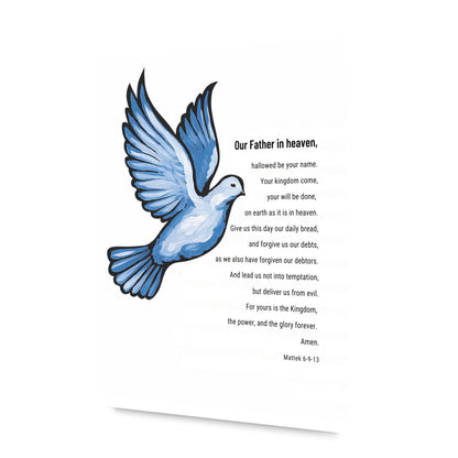 Wall Decor Giclee Poster Art Print - our Father Bible Verse - Dove