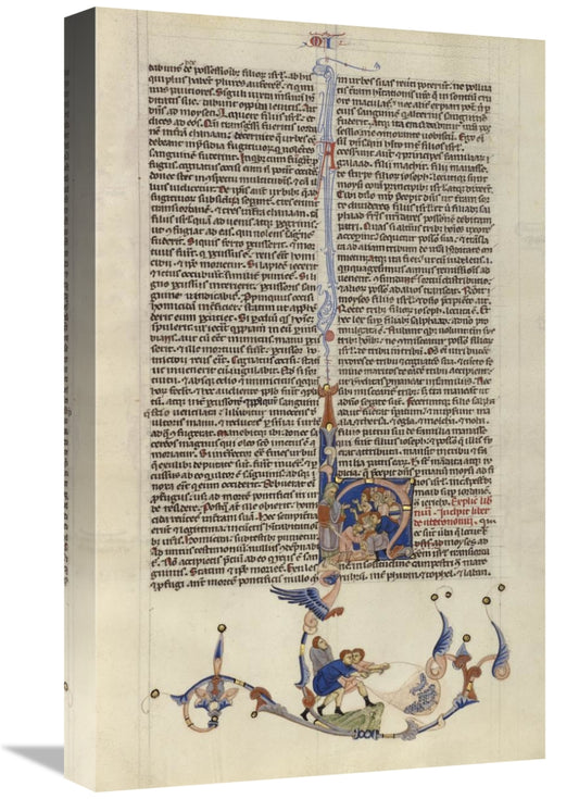 Global Gallery GCS-454773-22-142 22 in. Page from the Abbey Bible Art