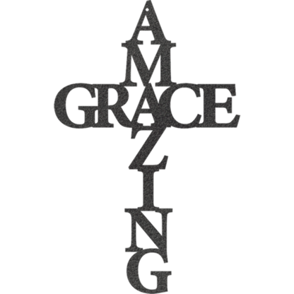 Amazing Grace Cross - Metal Wall Art
