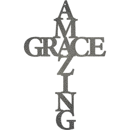 Amazing Grace Cross - Metal Wall Art