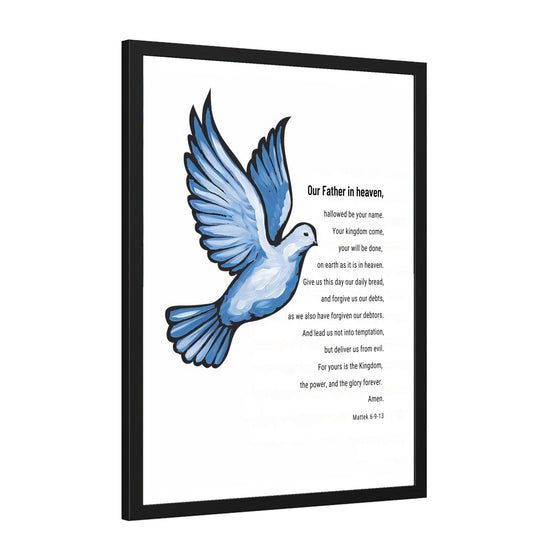 Wall Decor Giclee Poster Art Print - our Father Bible Verse - Dove