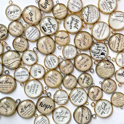 Bulk Assorted Christian and Scripture Charms for Jewelry Making