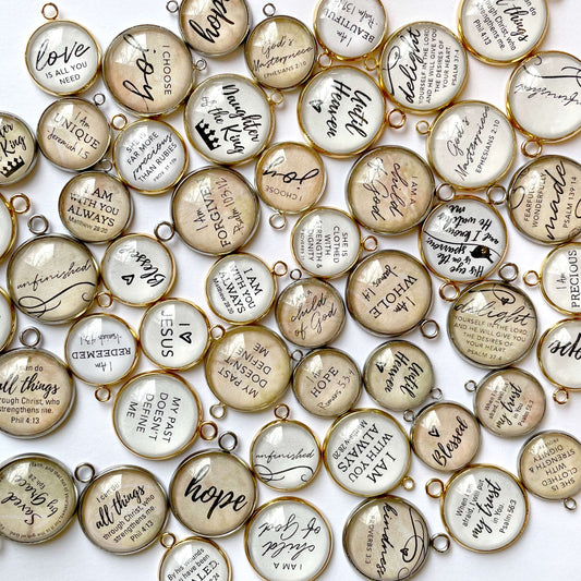 Bulk Assorted Christian and Scripture Charms for Jewelry Making