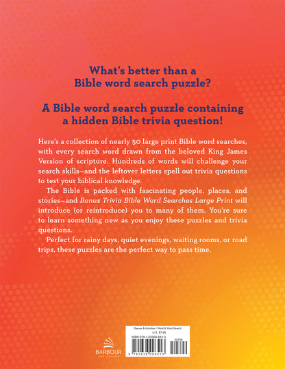 Bonus Trivia Bible Word Searches Large Print