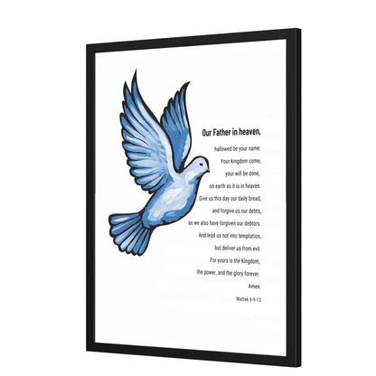 Wall Decor Giclee Poster Art Print - our Father Bible Verse - Dove