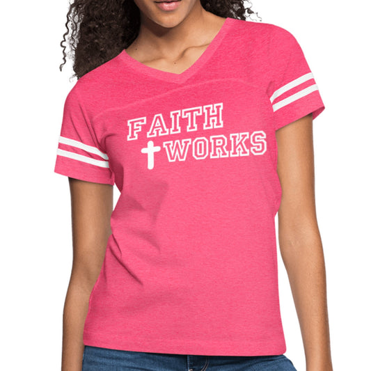 Womens Graphic Vintage Tee - Faith Works Sport T-shirt