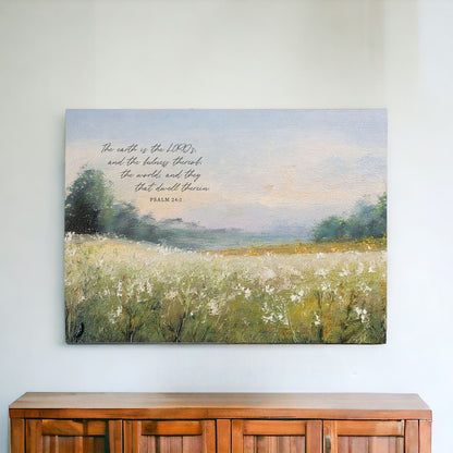 The Earth is the Lord's | Christian Wall Art Canvas | Psalm 24:1
