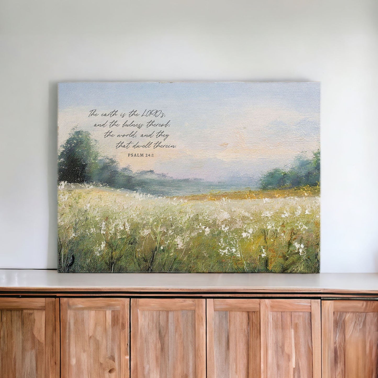 The Earth is the Lord's | Christian Wall Art Canvas | Psalm 24:1