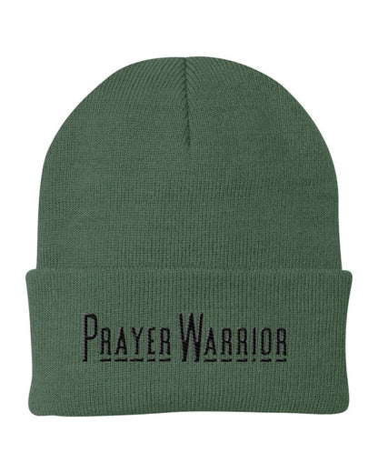 Beanie Knit Hat - Prayer Warrior Embroidered Hat
