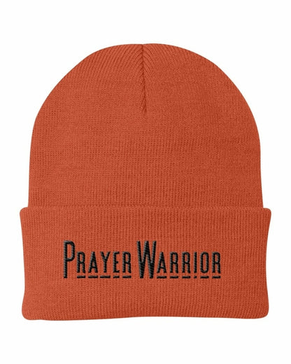 Beanie Knit Hat - Prayer Warrior Embroidered Hat