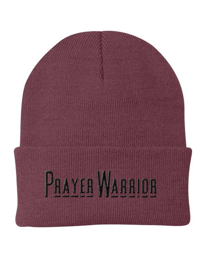 Beanie Knit Hat - Prayer Warrior Embroidered Hat