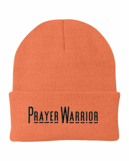 Beanie Knit Hat - Prayer Warrior Embroidered Hat