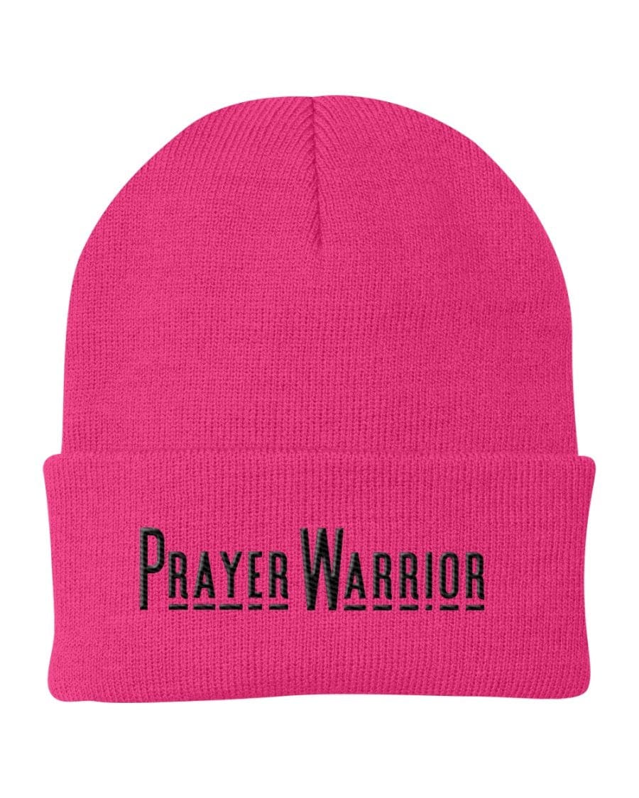 Beanie Knit Hat - Prayer Warrior Embroidered Hat