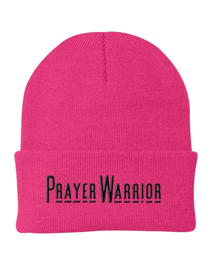 Beanie Knit Hat - Prayer Warrior Embroidered Hat