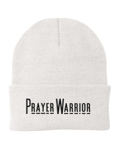 Beanie Knit Hat - Prayer Warrior Embroidered Hat