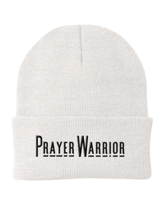 Beanie Knit Hat - Prayer Warrior Embroidered Hat