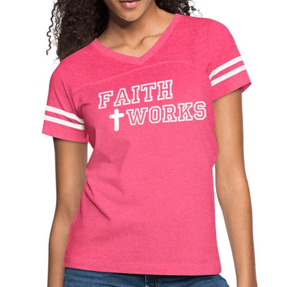 Womens Graphic Vintage Tee - Faith Works Sport T-shirt